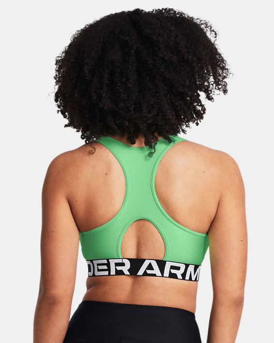 HeatGear® Armour Mid Sport-BH mit Branding für Damen, Green, pdpMainDesktop image number 5